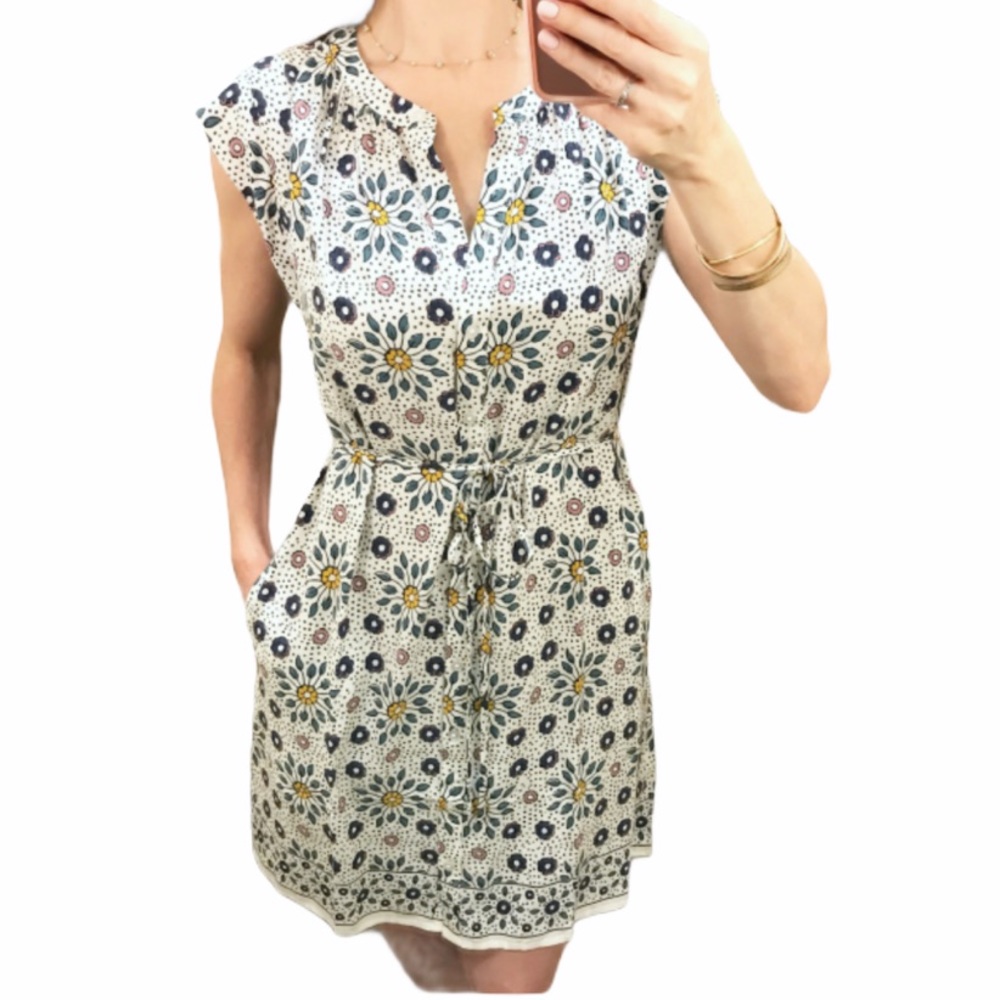 Loft Painterly Floral Shirt Dress  Size: M